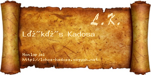 Lökös Kadosa névjegykártya